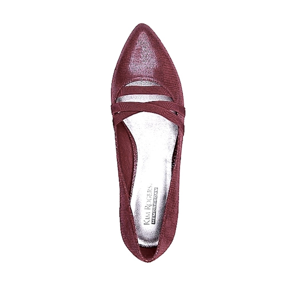 STORAGE Kim Rodger red snakeskin texture Point toe chunky heel pumps Sz 6.5 - Picture 6 of 16
